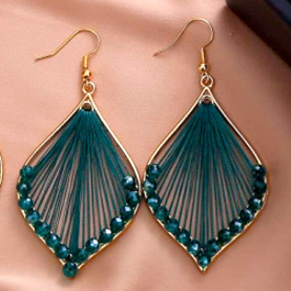 ✨3 for$30✨ NWT Bohemian Woven Earrings ✨Hand Crafted ✨Artisan✨ - Picture 2 of 4